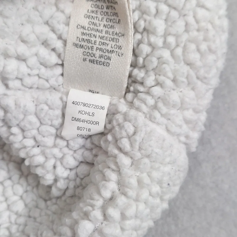 Mudd Sherpa Lined Vest Girls 4 Gray‎ Open Front Fleece Cozy Winter Layering Warm